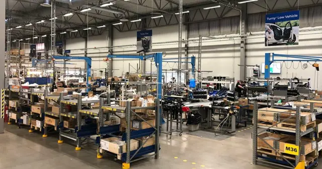 En överblick i en fabrik i Småland